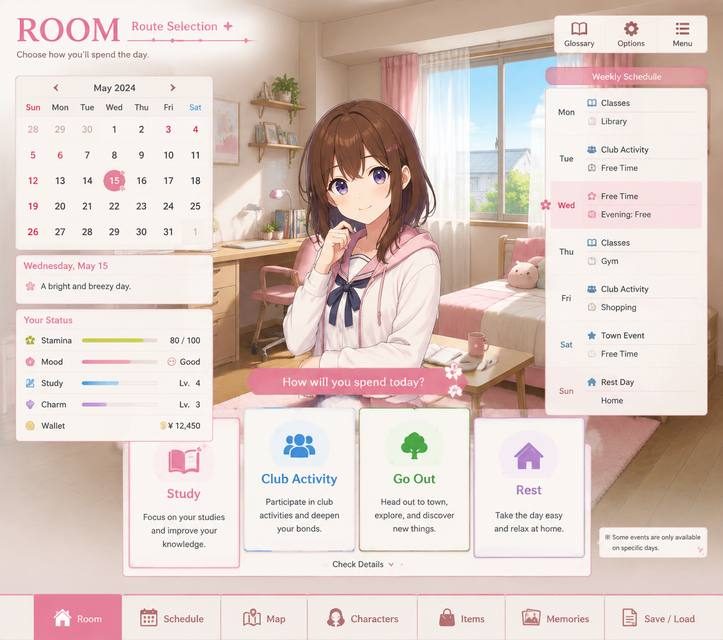 ROOM 日程选择 画面 5